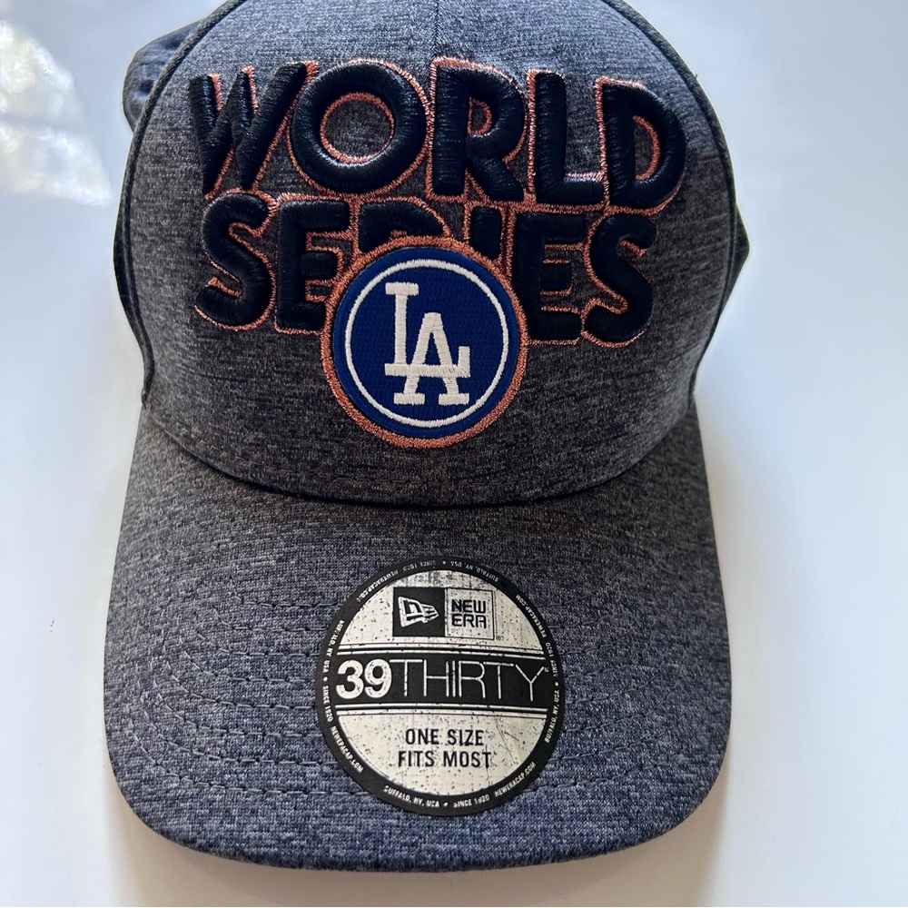LA Dodgers World Series Official On Field Player Cap 2017 MLB Baseball Gray